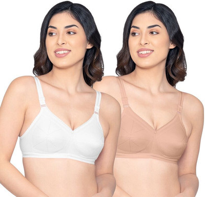 kalyani Damini Full Coverage Non Padded Cotton Everyday Bra Fawn ,White_38D Women Everyday Non Padded Bra(Beige)