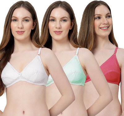 LILY anwahb Women Everyday Non Padded Bra(White, Green, Maroon)