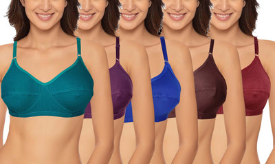 HOPESTAR Lilly Women Everyday Non Padded Bra(Green, Purple, Pink, Dark Green, Black)