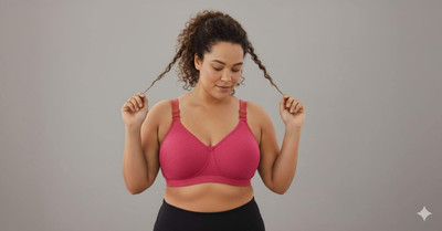 elina crafted from cotton and hosiery materia stretchable fit Women Full Coverage Non Padded Bra(Pink)