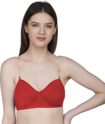 Bleint Cotton New Stylish Regular Yoga Bra for Women and Girls Women Everyday Non Padded Bra(Red)