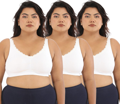 Adira Women Full Coverage Non Padded Bra(White)