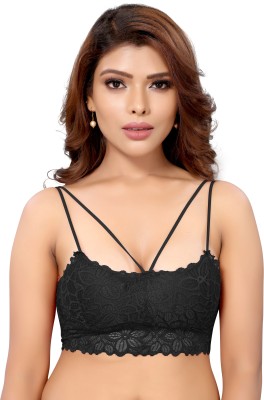 VarniEcom Women's Cotton Blend Full Comfortable Havy Padded Chami Bra For Everyday Wear Women Everyday Lightly Padded Bra(Black)