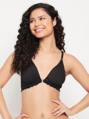 Clovia Women Plunge Non Padded Bra(Black)