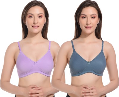 Viral Girl NA Women T-Shirt Lightly Padded Bra(Purple, Blue)