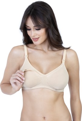 Envie Women's Cotton Feeding Bra/Non- Padded, Non-Wired, Nursing Bra Women Maternity/Nursing Non Padded Bra(Beige)