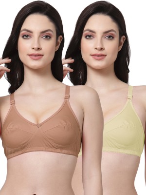 Shyam Sons FLAIR Forever Women Everyday Non Padded Bra(Brown, Beige)