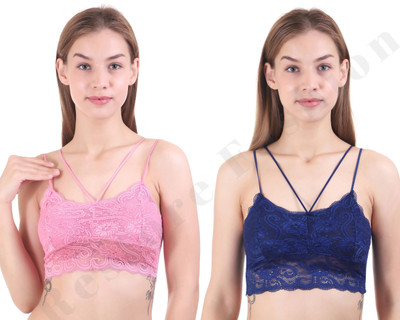 Restore Fashion Womens Lightly Padded Multipurpose Bra Women Everyday Lightly Padded Bra(Blue, Pink)