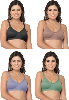 COLLEGE GIRL CG1304 Women Minimizer Lightly Padded Bra(Brown, Black, Green, Blue)