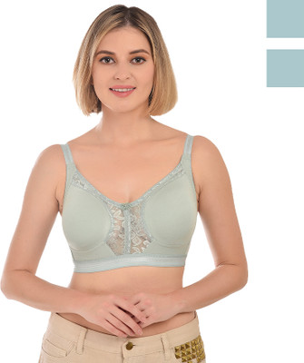 Komal Beauty Women Bra All Days comfortable&360 degree Support Women T-Shirt Non Padded Bra(Green, Green)
