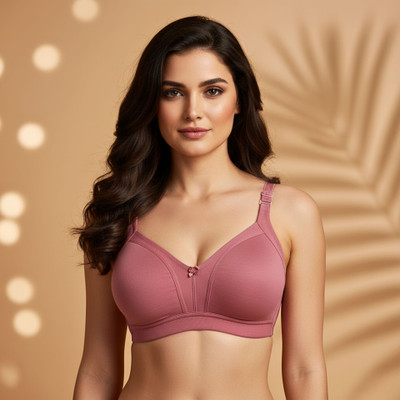 Lovanna fashion Women Full Coverage Non Padded Bra(Pink)