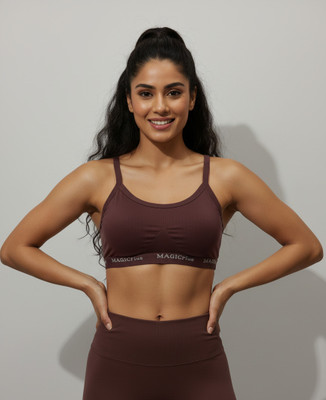 joshi fashion Women Sports Lightly Padded Bra(Maroon)