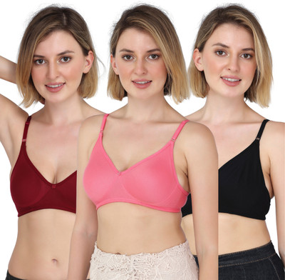 Aimly Women Everyday Non Padded Bra(Multicolor)