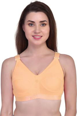 Aanchal Women's Cotton Non-Padded Wire Free Full Coverage Bra Women Minimizer Non Padded Bra(Maroon)