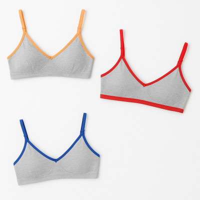 elina crafted from cotton and hosiery materia Regular fit Women T-Shirt Non Padded Bra(Red, Yellow, Blue, Grey)