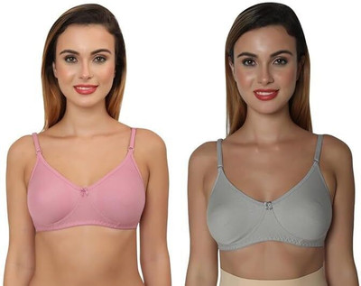 DENSA 1245 Women T-Shirt Lightly Padded Bra(Pink, Grey)