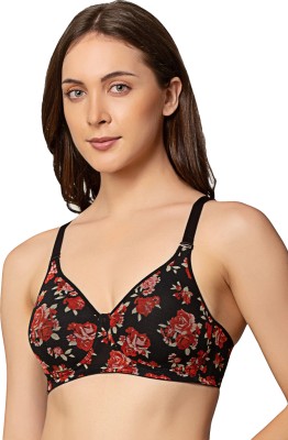 Triumph Beauty-Full Print Mesh P Women T-Shirt Lightly Padded Bra(Black)