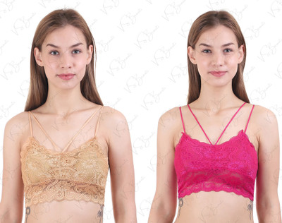 VS Beauti VS Beauti Dream Fit Women's Seamless Strap Padded Bra Women Full Coverage Lightly Padded Bra(Beige, Pink)