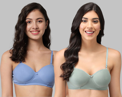aamarsh Demi Bra Women Minimizer Lightly Padded Bra(Light Blue, Green)