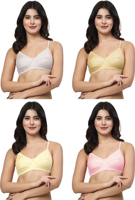 LILY egatniv Women Everyday Non Padded Bra(White, Beige, Yellow, Pink)