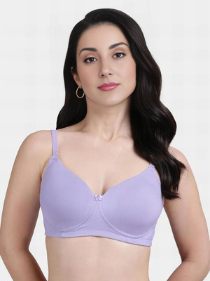 KELLPAR Women’s Everyday Comfort Padded Bra | Seamless,Adjustable Straps, Full Coverage Women Everyday Lightly Padded Bra(Purple)