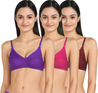 aamarsh Emi-BRA Women Minimizer Non Padded Bra(Purple, Pink, Maroon)