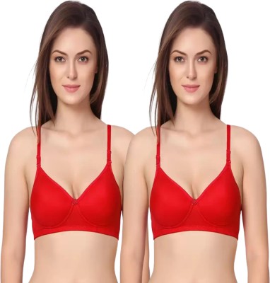 KGN RETINA BRA Women Push-up Lightly Padded Bra(Red)