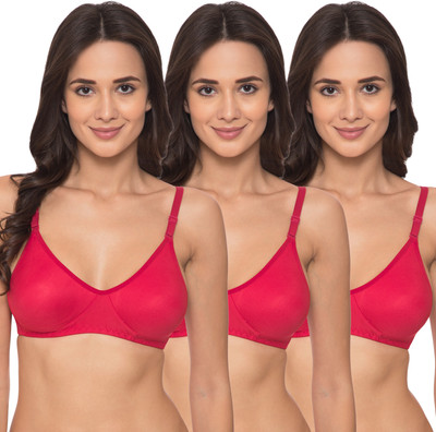 KOMLI Komli Non Padded Full Coverage T-Shirt Bra Women T-Shirt Non Padded Bra(Pink)