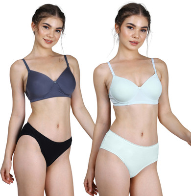 CARLTON LONDON Women Everyday Lightly Padded Bra(Green, Grey)