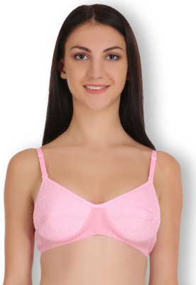 Selfcare Self Design T-shirt Bra Women T-Shirt Lightly Padded Bra(Pink)