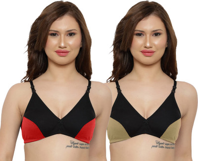 Beach Curve Vaish Bra Women Minimizer Non Padded Bra(Red, Yellow)