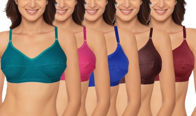 HOPESTAR Lilly Women Everyday Non Padded Bra(Green, Pink, Dark Blue, Brown, Maroon)