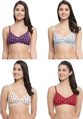 Docare YummyMino Women Everyday Non Padded Bra(Blue, Purple, Red, Yellow)