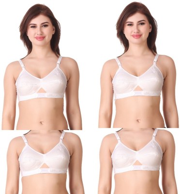 PIVLU Women Full Coverage Non Padded Bra(White)