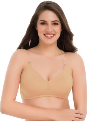 Groversons Paris Beauty Women T-Shirt Non Padded Bra(Beige)