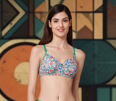 aamarsh C-Riopd Bra Women Minimizer Lightly Padded Bra(Green)