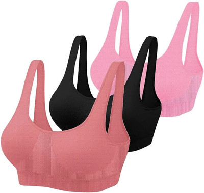 Xyra FREE SIZE Girls Sports Non Padded Bra(Multicolor)