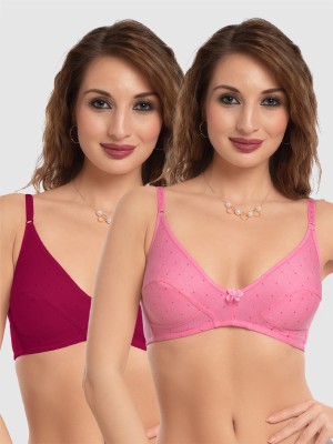 DAISY DEE LULU Women Everyday Non Padded Bra(Maroon, Pink)