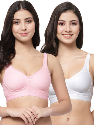 COLLEGE GIRL FullOn CG1215 T Shirt Plus Size Women Minimizer Lightly Padded Bra(Pink, White)