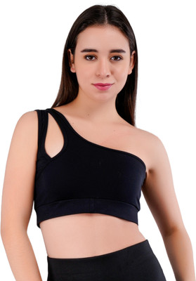 SPLORR Women Sports Non Padded Bra(Black)