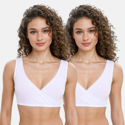 Adira Women Plunge Non Padded Bra(White)