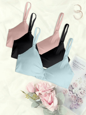 REVAFAB Women Push-up Lightly Padded Bra(Multicolor)
