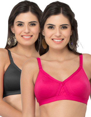 COLLEGE GIRL CG1304 Women Minimizer Lightly Padded Bra(Pink, Black)
