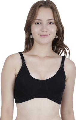 Curves & Couture Feeding Bra/Nursing Bra, Maternity Bra Women Everyday Non Padded Bra(Black)