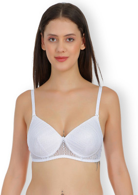 Selfcare Women Bralette Lightly Padded Bra(White)