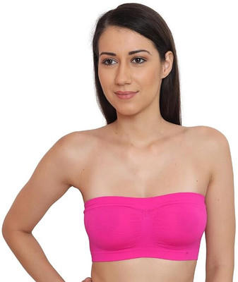 Taabar Women Bandeau/Tube Non Padded Bra(Pink)