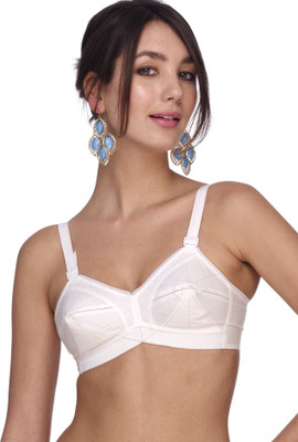 SONA Women Ultimate Full Coverage Non-Padded Everyday Regular Bra With Cotton Straps Women Full Coverage Non Padded Bra(White)