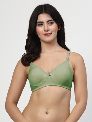 LILY akinos Women Full Coverage Non Padded Bra(Green)