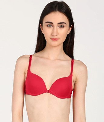 PrivateLifes PrivateLifes Pushup Padded Front Open Multiway Push-Up Bra Women Push-up Heavily Padded Bra(Red)