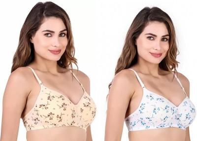 GHUDO Women Push-up Lightly Padded Bra(White, Yellow)